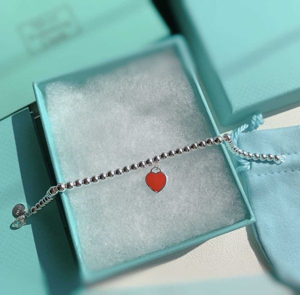 selling item high version pure silver round bead bracelet peach heart enamel tiffay love buddha female live broadcast with logo 3tfj, Black
selling item high version pure silver round bead bracelet peach heart enamel tiffay love buddha female live broadcast with logo 3tfj, Black