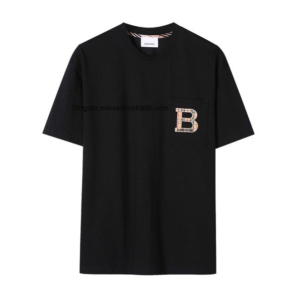 aaaaa designer luxury t-shirt bur brand men's pocket t-shirt men's short sleeve summer round neck fashion high end letter embroide, White;black
aaaaa designer luxury t-shirt bur brand men's pocket t-shirt men's short sleeve summer round neck fashion high end letter embroide, White;black