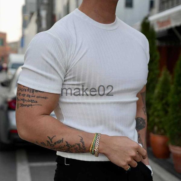 men's t-shirts fashion solid color ribbed slim t shirts men's streetwear classic simple crew neck short sleeve tees summer leisure, White;black
men's t-shirts fashion solid color ribbed slim t shirts men's streetwear classic simple crew neck short sleeve tees summer leisure, White;black