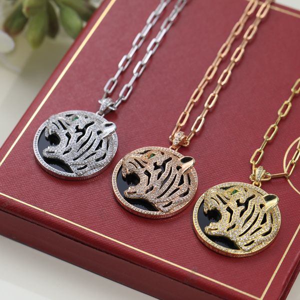 new leopard roaring round pendant female micro set zircon bold personality trend street dance expert men's jewelry, Silver
new leopard roaring round pendant female micro set zircon bold personality trend street dance expert men's jewelry, Silver