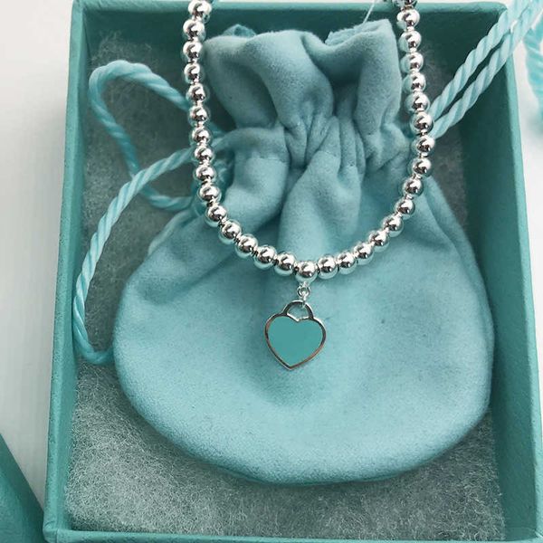 versatile tiffay s925 sterling silver love bracelet heart-shaped blue heart pink round beads simple versatile bracelet enamel heart, Black
versatile tiffay s925 sterling silver love bracelet heart-shaped blue heart pink round beads simple versatile bracelet enamel heart, Black