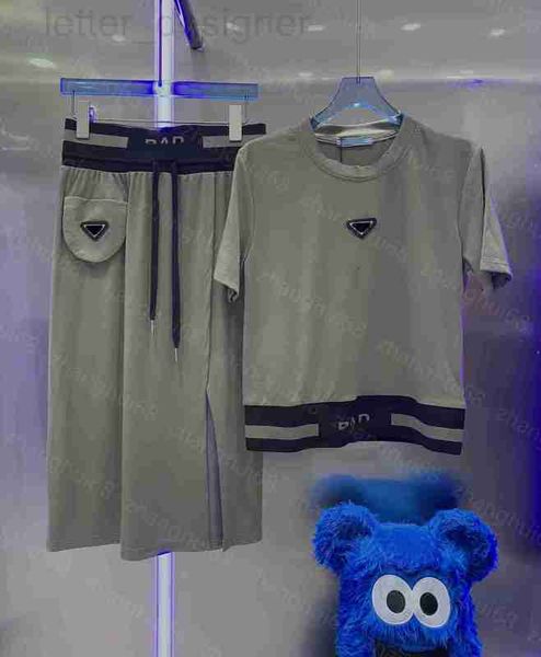 two piece dress designer 23ss womens clothing skirt set round neck cotton letter webbing stitching embroidery short sleeve t-shirt slit half, White
two piece dress designer 23ss womens clothing skirt set round neck cotton letter webbing stitching embroidery short sleeve t-shirt slit half, White