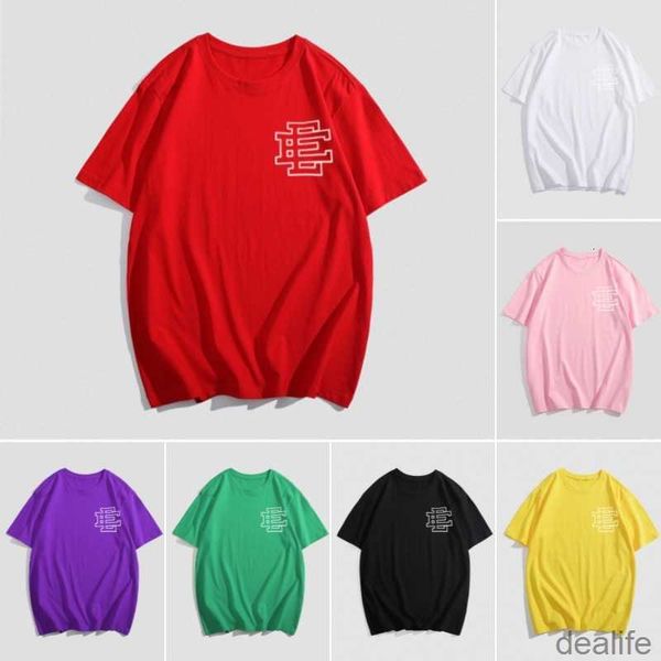 ee mens designer tees eric emanuel t-shirt summer casual t shirt ins fashion slim letter printerd short sleeve loose high street 6hfz, White;black
