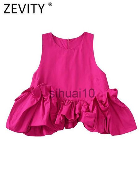 women's blouses shirts zevity women o neck sleeveless hem pleated ruffles short smock blouse female asymmetric shirt chic zipper blusas, White
women's blouses shirts zevity women o neck sleeveless hem pleated ruffles short smock blouse female asymmetric shirt chic zipper blusas, White
