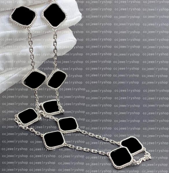 45cm-fashion classic agate four leaf clover necklace long ten 10 flowers pendant mother-of-pearl for women girl valentine's mother', Silver
45cm-fashion classic agate four leaf clover necklace long ten 10 flowers pendant mother-of-pearl for women girl valentine's mother', Silver
