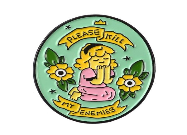 please kill my enemies enamel pin praying girl badge brooch lapel pin denim jeans shirt bag cartoon jewelry gift for friends7282405, Gray
please kill my enemies enamel pin praying girl badge brooch lapel pin denim jeans shirt bag cartoon jewelry gift for friends7282405, Gray