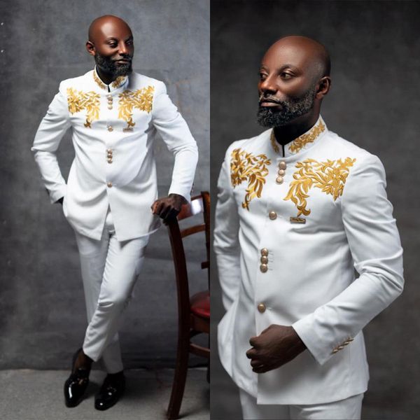 embroidery jacket men wedding suits stand collar tuxedos fashion groom wear prom party 2 pcs blazer with pants custom made, Black;gray
embroidery jacket men wedding suits stand collar tuxedos fashion groom wear prom party 2 pcs blazer with pants custom made, Black;gray