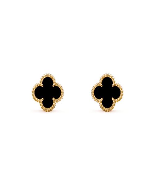 designer earrings 14k gold stud earrings black agate fourleaf clovers female medium size clip earpin valentine039s day lucky l4482371, Golden;silver
designer earrings 14k gold stud earrings black agate fourleaf clovers female medium size clip earpin valentine039s day lucky l4482371, Golden;silver