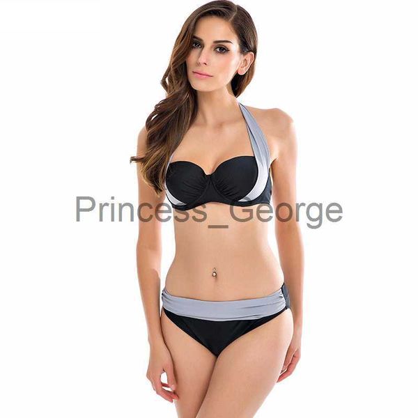women's plus size swimwear 2021bikinis women swimsuit high waisted bathing suits swim halter push up bikini set plus size swimwear x062, Black
women's plus size swimwear 2021bikinis women swimsuit high waisted bathing suits swim halter push up bikini set plus size swimwear x062, Black
