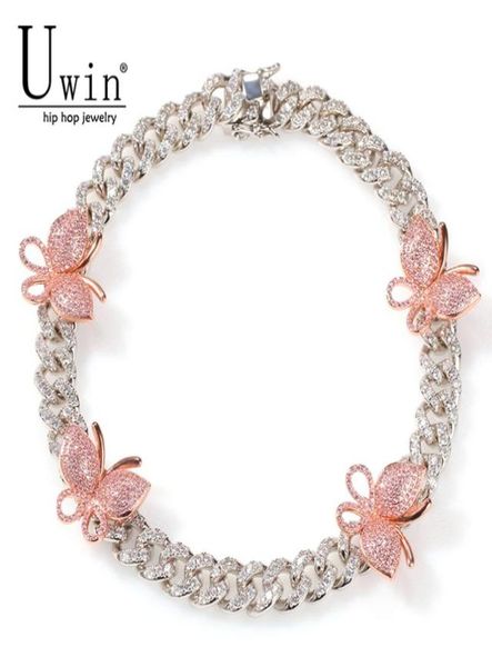 uwin 12mm cuban pink butterfly necklace rose gold chain cz necklace bling bling hip hop jewelry for men women gift5343209, Silver
uwin 12mm cuban pink butterfly necklace rose gold chain cz necklace bling bling hip hop jewelry for men women gift5343209, Silver