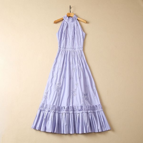 european and american women's clothes 2023 summer new stand collar sleeveless embroidery pleated cotton dress purple xxl, Black;gray
european and american women's clothes 2023 summer new stand collar sleeveless embroidery pleated cotton dress purple xxl, Black;gray
