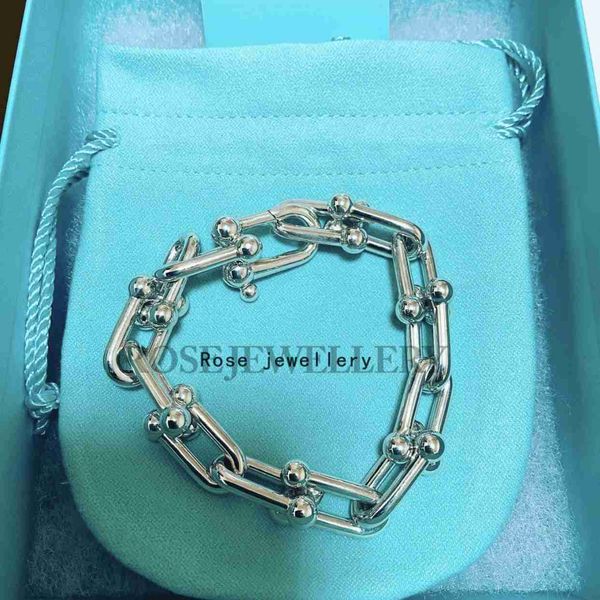 925 sterling silver tiffay tongyao same style chain bracelet women's high grade thick small design handicraft couple, Golden;silver
925 sterling silver tiffay tongyao same style chain bracelet women's high grade thick small design handicraft couple, Golden;silver