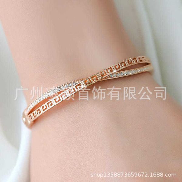 versatile x-series cross classic clasp tiffay bracelet women's diamond plated 18k rose gold accessories, Black
versatile x-series cross classic clasp tiffay bracelet women's diamond plated 18k rose gold accessories, Black