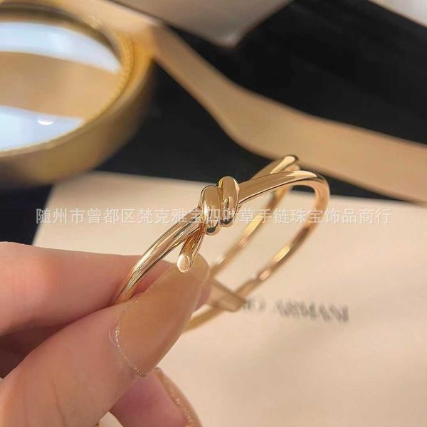 selling high version tiffay knot double layer bracelet for women's gu ailing same style 18k gold plated, Black
selling high version tiffay knot double layer bracelet for women's gu ailing same style 18k gold plated, Black