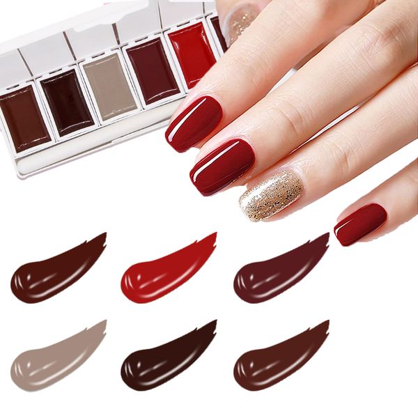 buriburi solid gel nail polish set with professional manicure brush 6 colors red cream pudding mud gel polish uv absorbing led uv gel set re, Red;pink
buriburi solid gel nail polish set with professional manicure brush 6 colors red cream pudding mud gel polish uv absorbing led uv gel set re, Red;pink