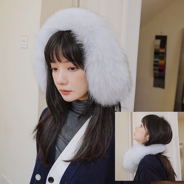 women men full pelt real fox fur earmuffs real fox scarf ear muffs winter warmer earlap, Blue;gray
women men full pelt real fox fur earmuffs real fox scarf ear muffs winter warmer earlap, Blue;gray