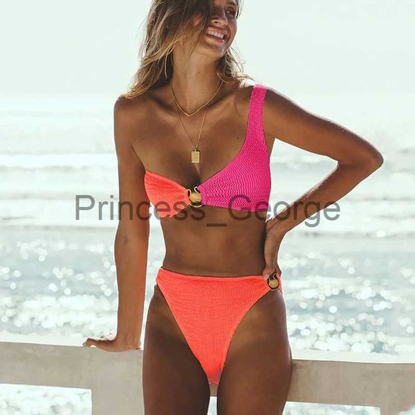 women's plus size swimwear one shouler bikini color patchwork swimwear women 2023 new bikini set swimsuit bathing suit beachwear x0621, Black
women's plus size swimwear one shouler bikini color patchwork swimwear women 2023 new bikini set swimsuit bathing suit beachwear x0621, Black