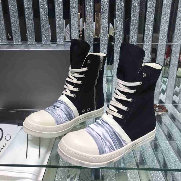 man high shoes rick boots owenscanvas ro sneakers lace up flat shoes hip hop punk chunky combat booties, Black
man high shoes rick boots owenscanvas ro sneakers lace up flat shoes hip hop punk chunky combat booties, Black