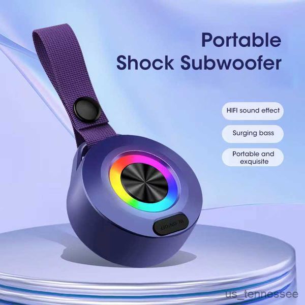 Image of Mini Speakers New Colorful Light Bluetooth Speaker Subwoofer Home Outdoor Portable Waterproof Mini Audio Creative Camping Speaker echo dot R230621