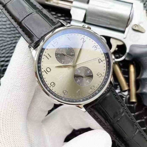 luxury iwc pilot watch for men bitp mechanical movement montre prx santos wristwatch ure student portuguese seven imported calf leather, Slivery;golden
luxury iwc pilot watch for men bitp mechanical movement montre prx santos wristwatch ure student portuguese seven imported calf leather, Slivery;golden