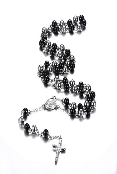 fashion blacksilver color rosary necklace stainless steel long necklace jewelry3749041, Silver
fashion blacksilver color rosary necklace stainless steel long necklace jewelry3749041, Silver