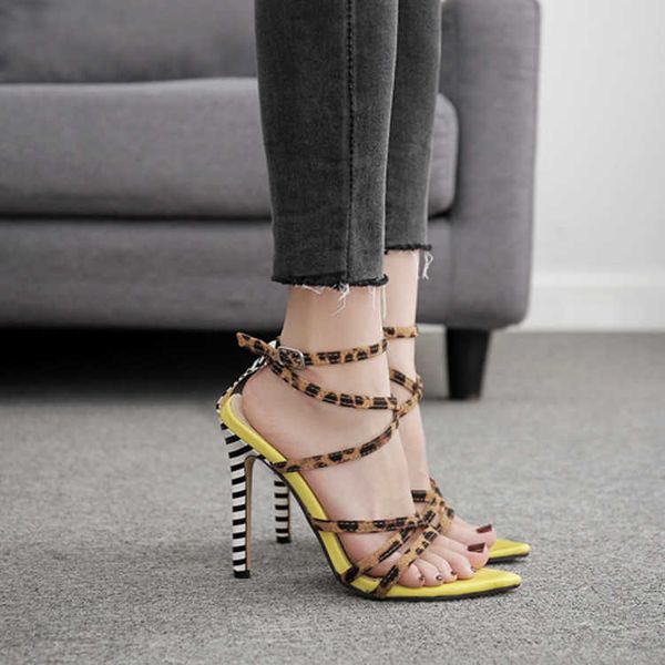 ladies summer sandals women's shoes leopard print thin heel belt pointed high 230615, Black
ladies summer sandals women's shoes leopard print thin heel belt pointed high 230615, Black