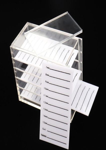 

false eyelashes eyelash extension storage box 5 layers acrylic lash holder pallet individual volume display stand tool5016364