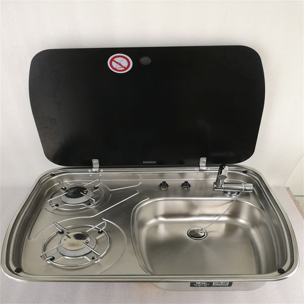 2 burner gas stove sink combo glass lid 2*1.35kw 600*445*145mm boat rv gr-588 
2 burner gas stove sink combo glass lid 2*1.35kw 600*445*145mm boat rv gr-588
