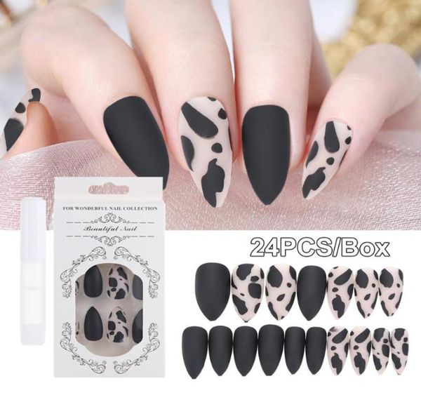 false nails 24pcsbox black matte leopard nail tips stiletto cow pattern fake with glue full cover girls art accessory8192265, Red;gold
false nails 24pcsbox black matte leopard nail tips stiletto cow pattern fake with glue full cover girls art accessory8192265, Red;gold