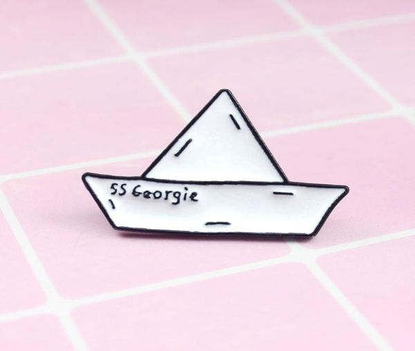 ss georgie paper boat enamel badge cartoon origami brooch paper boat maiden voyage cowboy lapels pin6014090, Gray
ss georgie paper boat enamel badge cartoon origami brooch paper boat maiden voyage cowboy lapels pin6014090, Gray