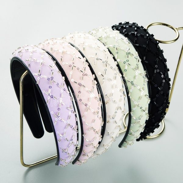 beaded sequin mesh headbands fashion hair accessories women's trend leisure fabric hairband hair band hoop, Silver
beaded sequin mesh headbands fashion hair accessories women's trend leisure fabric hairband hair band hoop, Silver
