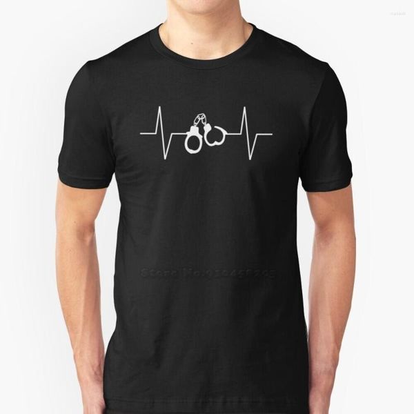 t men's shirts officer handcuff heartbeat ekg shirt men t-shirt soft comfortable tshirt tee clothes, White;black
t men's shirts officer handcuff heartbeat ekg shirt men t-shirt soft comfortable tshirt tee clothes, White;black