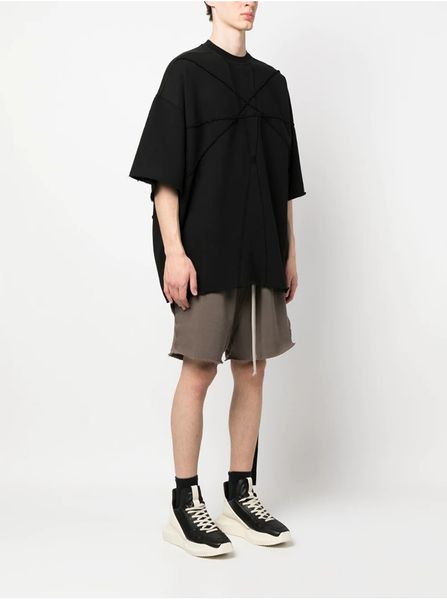 fashion brand rick men oversized t-shirt men's owens loose t-shirt designer splice cut loose oversized rough edge thick knit top, White;black
fashion brand rick men oversized t-shirt men's owens loose t-shirt designer splice cut loose oversized rough edge thick knit top, White;black