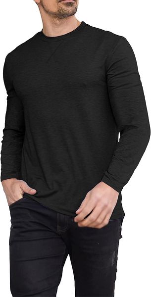 men big & tall shirt long sleeve soft t-shirt slim fit long shirts black, White;black
men big & tall shirt long sleeve soft t-shirt slim fit long shirts black, White;black