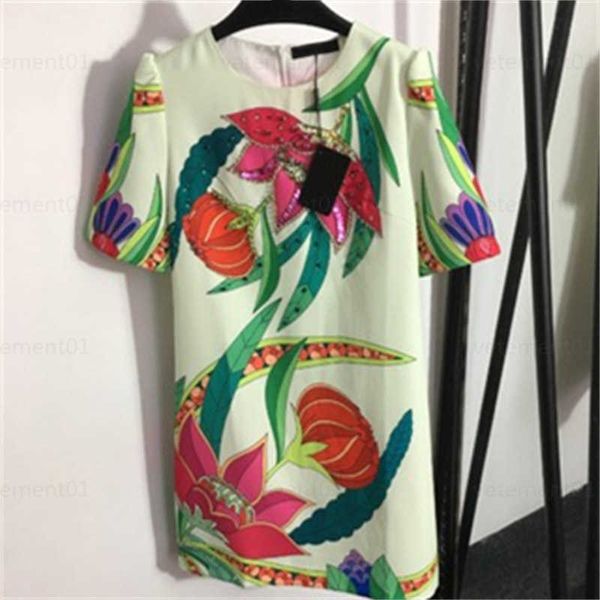 designers dress summer fashion apparel heavy-duty studded floral print round neck short sleeve dresses designer dress for woman, Black;gray
designers dress summer fashion apparel heavy-duty studded floral print round neck short sleeve dresses designer dress for woman, Black;gray