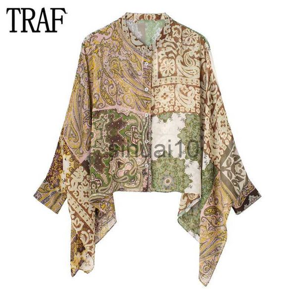 women's blouses shirts traf print cape blouse female boho button up shirt women summer semi sheer shirts and blouses women long sleeve, White
women's blouses shirts traf print cape blouse female boho button up shirt women summer semi sheer shirts and blouses women long sleeve, White