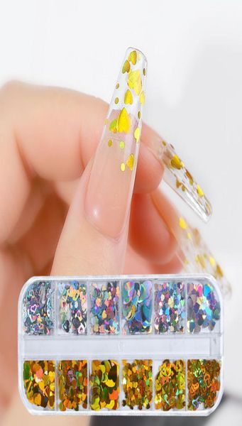 12 grids holographic glitter nail glitter sequins heart letter 3d laser flakes polish decor for nails accessories7801631, Silver;gold
12 grids holographic glitter nail glitter sequins heart letter 3d laser flakes polish decor for nails accessories7801631, Silver;gold