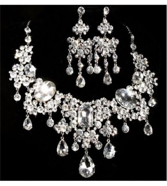 fashion prom jewelry set clear rhinestone crystal earrings necklace bridal wedding party gift6134506, Silver
fashion prom jewelry set clear rhinestone crystal earrings necklace bridal wedding party gift6134506, Silver