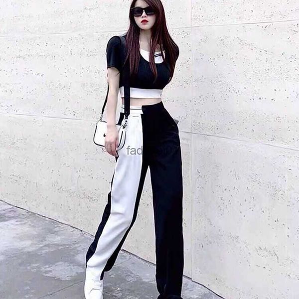 wide leg pants for women high waist pockets pants loose workwear lady female black trousers s3xl pantalon l230621, Black;white
wide leg pants for women high waist pockets pants loose workwear lady female black trousers s3xl pantalon l230621, Black;white