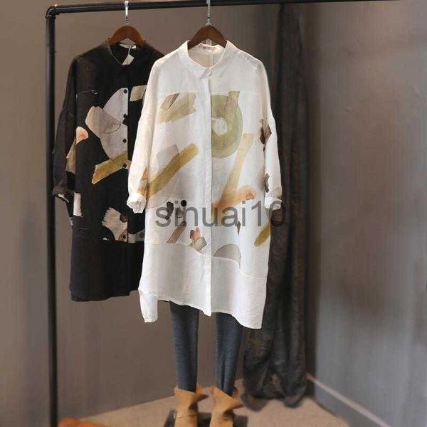 women's blouses shirts summer women blouses long sleeve print casual fashion shirts spring clothes female loose medium long uv protecti, White
women's blouses shirts summer women blouses long sleeve print casual fashion shirts spring clothes female loose medium long uv protecti, White