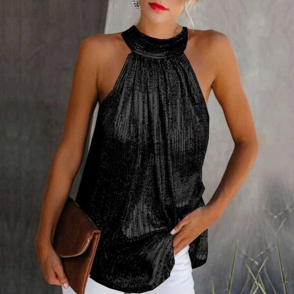 women's blouses shirts women gold blouse 2021new fashion high neck sleeveless hatler tank vest summer casual loose blouse shirt tee j23, White
women's blouses shirts women gold blouse 2021new fashion high neck sleeveless hatler tank vest summer casual loose blouse shirt tee j23, White