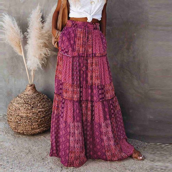 skirts 2023 women's summer elastic waist maxi skirts boho a line flowy long skirts with pockets bohemian skirts for ladies j230621, Black
skirts 2023 women's summer elastic waist maxi skirts boho a line flowy long skirts with pockets bohemian skirts for ladies j230621, Black