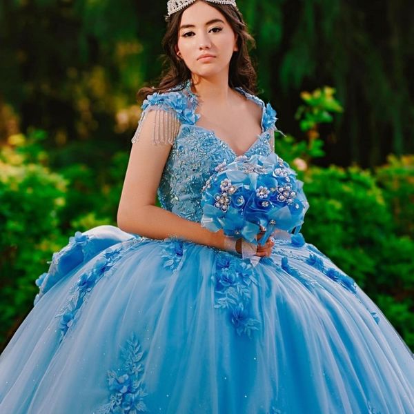 sky blue v-neck ball gown quinceanera dresses vestidos de 15 anos fashion 3dflower beading tulle sweet 16 princess party gown, Blue;red
sky blue v-neck ball gown quinceanera dresses vestidos de 15 anos fashion 3dflower beading tulle sweet 16 princess party gown, Blue;red