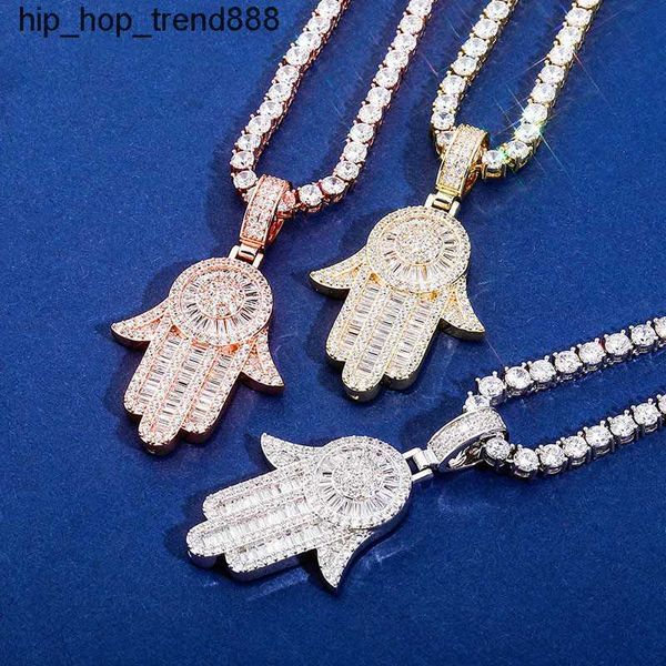18k gold plated hand pendant necklace with 4mm tennis chain bling cubic zircon men's hip hop jewelry for gift, Silver
18k gold plated hand pendant necklace with 4mm tennis chain bling cubic zircon men's hip hop jewelry for gift, Silver