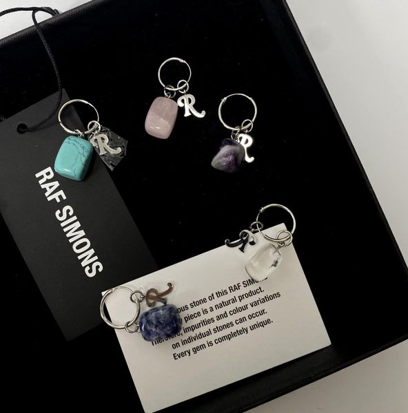 21ss raf simons natural agate stone gem crystal r letter dangle pendant earrings fashion street hip hop accessories6387887, Silver
21ss raf simons natural agate stone gem crystal r letter dangle pendant earrings fashion street hip hop accessories6387887, Silver