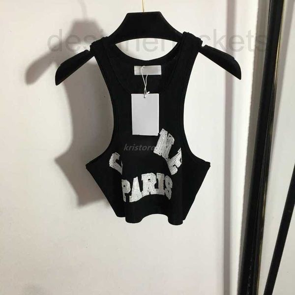 women's t-shirt designer women tee vest knits t shirts with sequins letters pattern girls crop runway high end luxury brand stretch sl, White
women's t-shirt designer women tee vest knits t shirts with sequins letters pattern girls crop runway high end luxury brand stretch sl, White