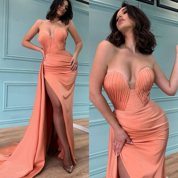 fashion designer coral prom dresses sweetheart overskirts evening gowns slit pleats formal red carpet long special occasion party dress, Black
fashion designer coral prom dresses sweetheart overskirts evening gowns slit pleats formal red carpet long special occasion party dress, Black
