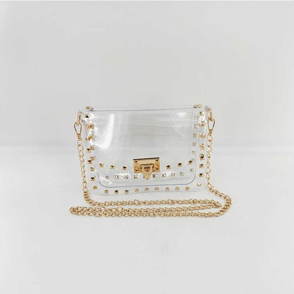 2023 new jelly bag rivet decoration transparent bag single shoulder diagonal straddle bag chain fashion
2023 new jelly bag rivet decoration transparent bag single shoulder diagonal straddle bag chain fashion