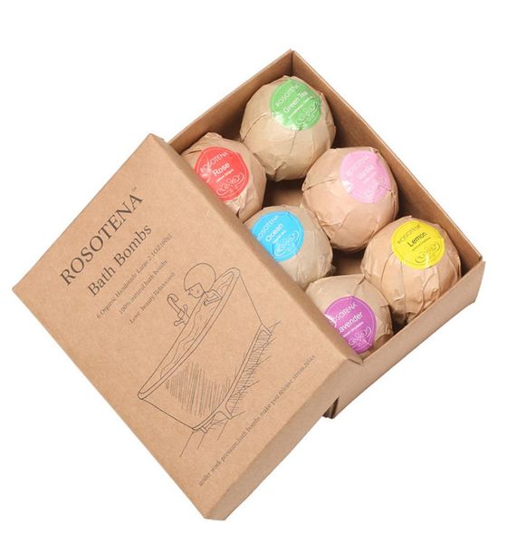 

sell 6pcs organic bath bombs bubble bath salts ball essential oil handmade spa stress relief exfoliating mint lavender rose fl3715085