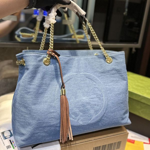denim tote bag canvas handbag chain shoulder bags tassel pendant classic letter large capacity shopping bags purse inside zipper pocket open
denim tote bag canvas handbag chain shoulder bags tassel pendant classic letter large capacity shopping bags purse inside zipper pocket open